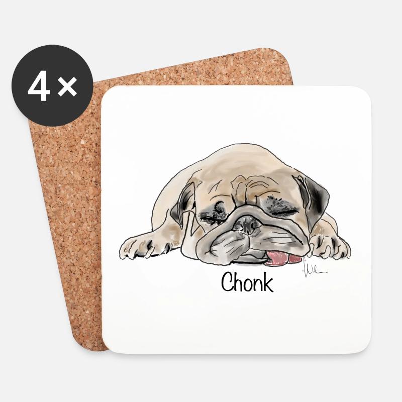 chonk - Untersetzer (4er-Set) - Weiß