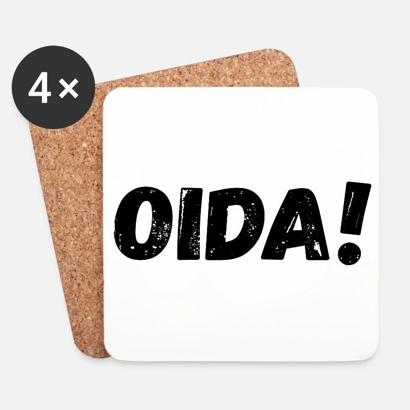 Oida OIDA! - Untersetzer (4er-Set) - Weiß