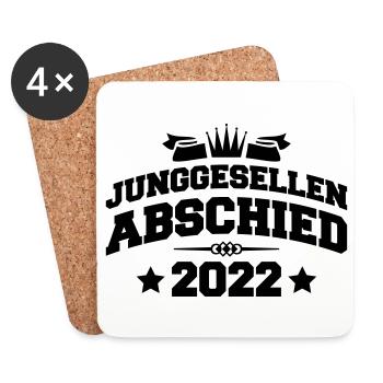 Junggesellenabschied 2022 - Untersetzer (4er-Set) - Weiß - Vorne
