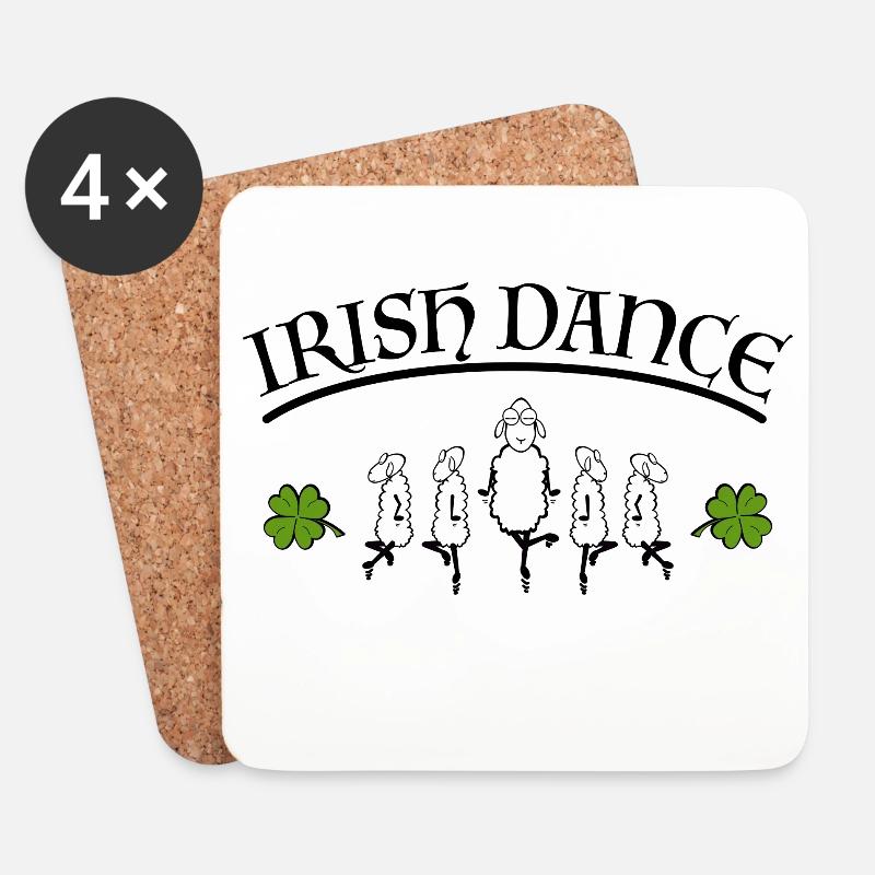 Irish Dance - Untersetzer (4er-Set) - Weiß