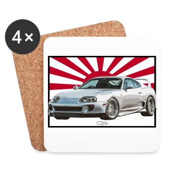 Supra mk4 Swycar Edition - Coasters (set of 4) - white - Front