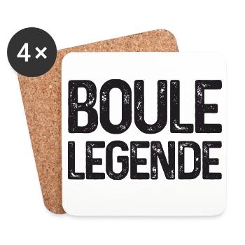 Tenue Boule Legend pour Bouler à Boulen Boule - Dessous de verre (lot de 4) - blanc - Devant