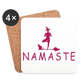 Sorcière de Yoga - Dessous de verre (lot de 4) - blanc - Devant