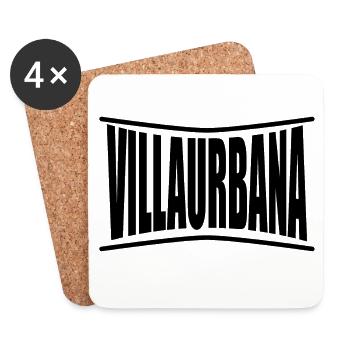 t-shirt Villaurbana t-shirt Sardinia gift idea - Coasters (set of 4) - white - Front