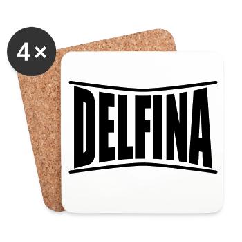 T-Shirt Delfina T-Shirt Geschenkidee - Untersetzer (4er-Set) - Weiß - Vorne