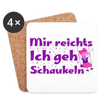 Mir reicht's, ich geh schaukeln - Untersetzer (4er-Set) - Weiß - Vorne