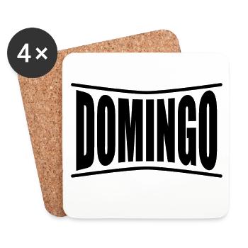 t-shirt Domingo t-shirt idée cadeau - Dessous de verre (lot de 4) - blanc - Devant