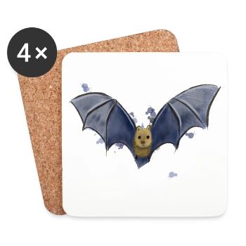 Bat - Coasters (set of 4) - white - Front