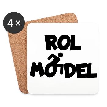 Every wheelchair user is a role model # - Coasters (set of 4) - white - Front