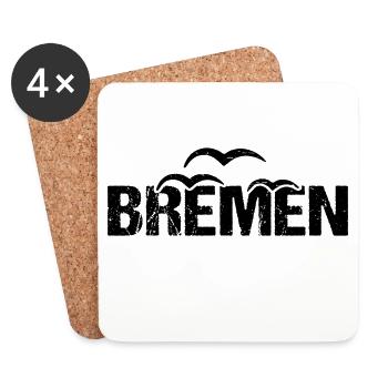 Bremen Möwen Hansestadt Bremen - Untersetzer (4er-Set) - Weiß - Vorne