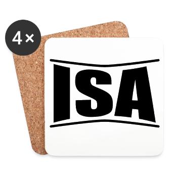 t-shirt Isa t-shirt gift idea - Coasters (set of 4) - white - Front