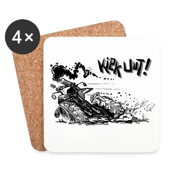 Snap uut rechts - Untersetzer (4er-Set) - Weiß - Vorne