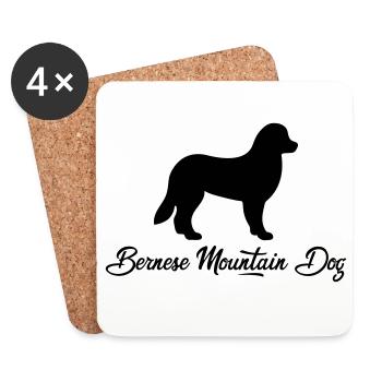 Bouvier bernois - Dessous de verre (lot de 4) - blanc - Devant