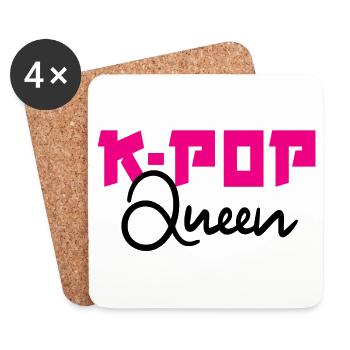 K-Pop Queen Koreanische Pop Musik - Untersetzer (4er-Set) - Weiß - Vorne