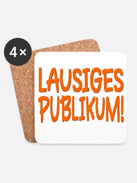 LAUSIGES PUBLIKUM - Untersetzer (4er-Set) - Weiß