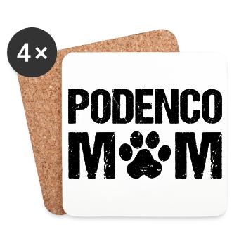Podenco Mom Podenco Hunde - Untersetzer (4er-Set) - Weiß - Vorne