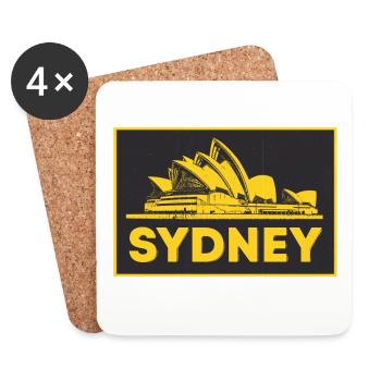 Sydney, Opéra d’Australie - Dessous de verre (lot de 4) - blanc - Devant