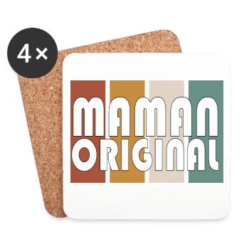 Maman Original - Dessous de verre (lot de 4) - blanc - Devant