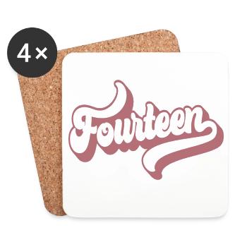 Fourteen 14th Birthday For Girls 14 Years Old - Coasters (set of 4) - white - Front
