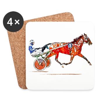 Trotting - Coasters (set of 4) - white - Front