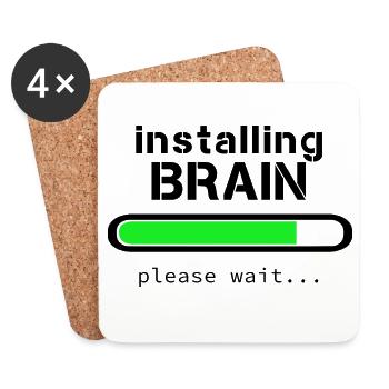 Installing Brain - Coasters (set of 4) - white - Front