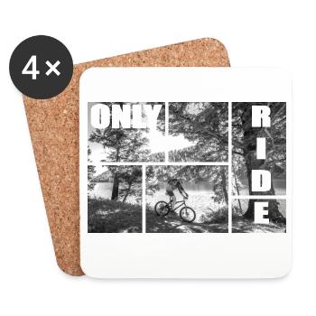 Only ride - Dessous de verre (lot de 4) - blanc - Devant