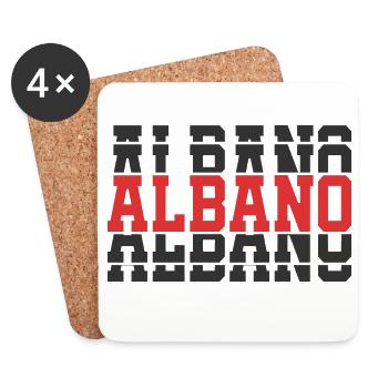 t-shirt Albano t-shirt gift idea stacked text - Coasters (set of 4) - white - Front
