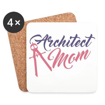 Funny Architect Mom - Coasters (set of 4) - white - Front