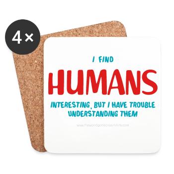 Humans - Coasters (set of 4) - white - Front