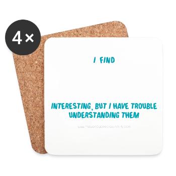 Humans (dark) - Coasters (set of 4) - white - Front