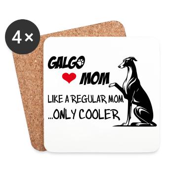 Galgo Mom - Untersetzer (4er-Set) - Weiß - Vorne