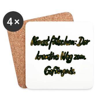 Der kreative Weg... - Untersetzer (4er-Set) - Weiß - Vorne