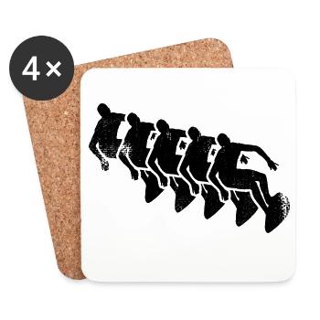 Surfing Drawing - Coasters (set of 4) - white - Front