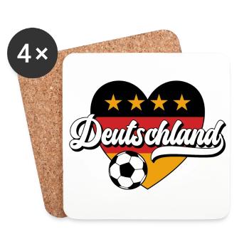 Deutschland - Untersetzer (4er-Set) - Weiß - Vorne