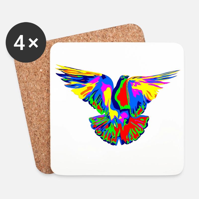 pride bird - Untersetzer (4er-Set) - Weiß