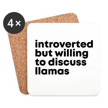 Llama Llama Llama - Dessous de verre (lot de 4) - blanc - Devant