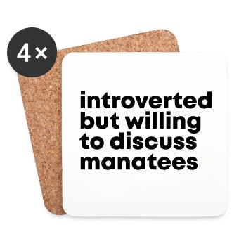 Manatee - Coasters (set of 4) - white - Front