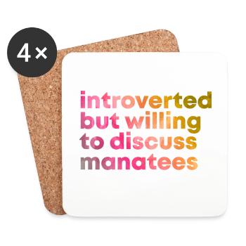 Manatee - Coasters (set of 4) - white - Front