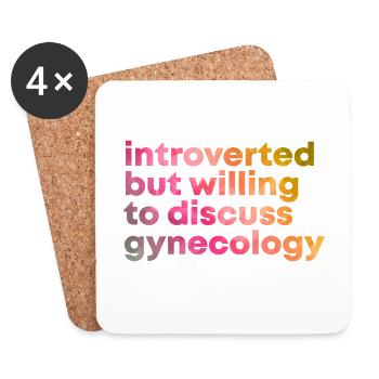 Gynecology - Coasters (set of 4) - white - Front