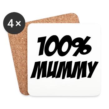 100% Maman - Fête des Mères - Dessous de verre (lot de 4) - blanc - Devant