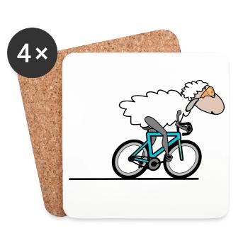 Vélo de route Cyclisme - Dessous de verre (lot de 4) - blanc - Devant