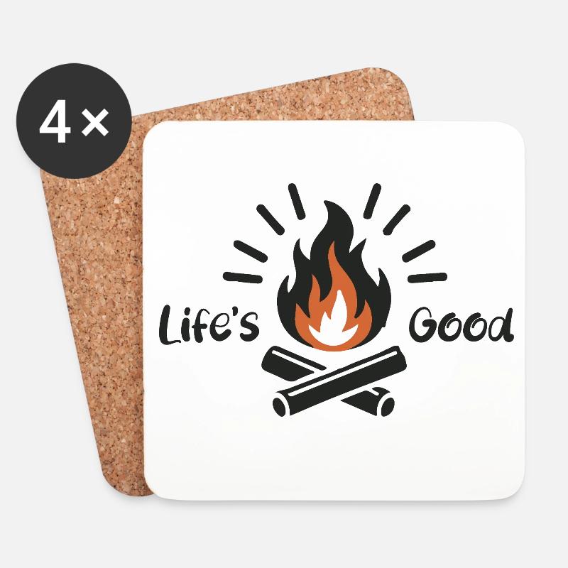 Life's Good - Untersetzer (4er-Set) - Weiß