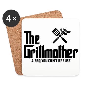 Die Grillmutter - Untersetzer (4er-Set) - Weiß - Vorne