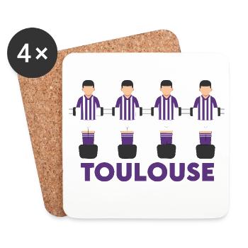 Toulouse - Dessous de verre (lot de 4) - blanc - Devant