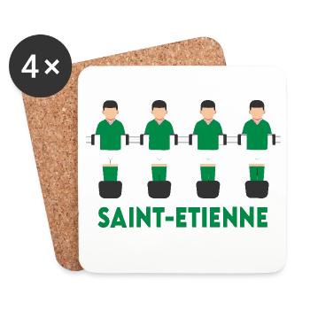 Saint-Etienne - Dessous de verre (lot de 4) - blanc - Devant