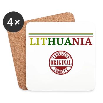 Lithuanian pride, I love Lithuania - Coasters (set of 4) - white - Front