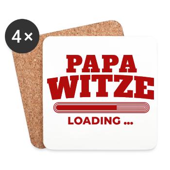 Barre de chargement PapaJokes - Dessous de verre (lot de 4) - blanc - Devant