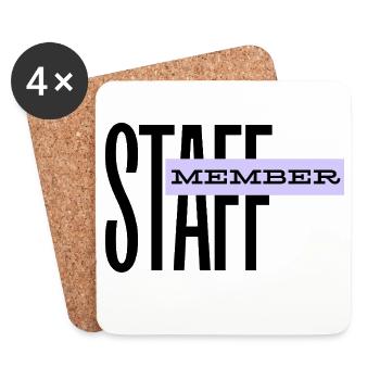 STAFF Member - Team Personnel - ORGA - Staff - Coasters (set of 4) - white - Front
