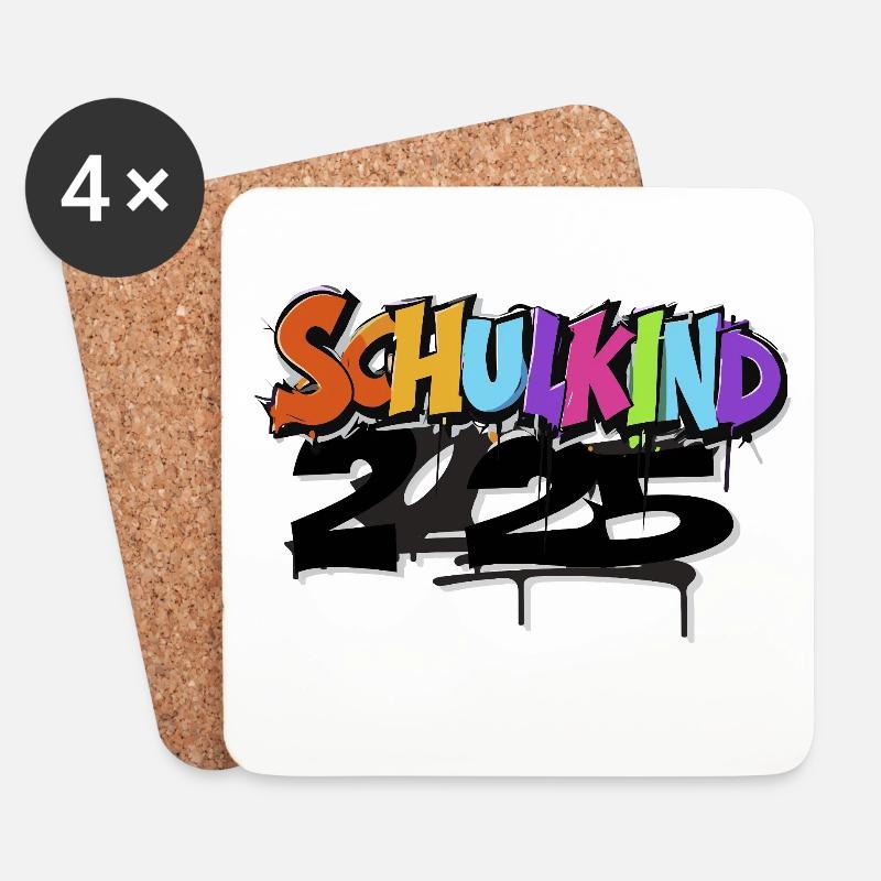 Graffiti Style Shulkin Design 2025 - Untersetzer (4er-Set) - Weiß