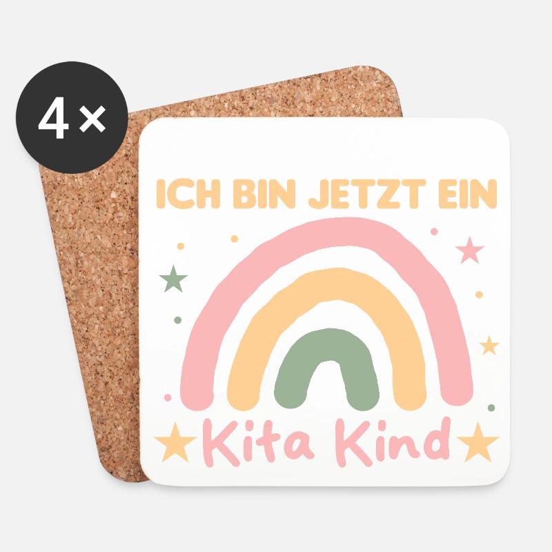 ich bin jetzt ein Kita Kind 2025 Kita Start - Untersetzer (4er-Set) - Weiß